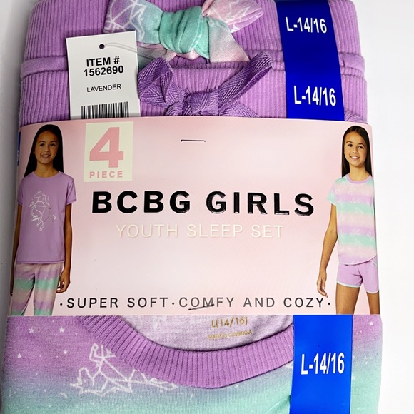 BCBG Girls Youth 4-piece Lounge Set Size Youth 14/16, Brand New In Package - Picture 5 of 7